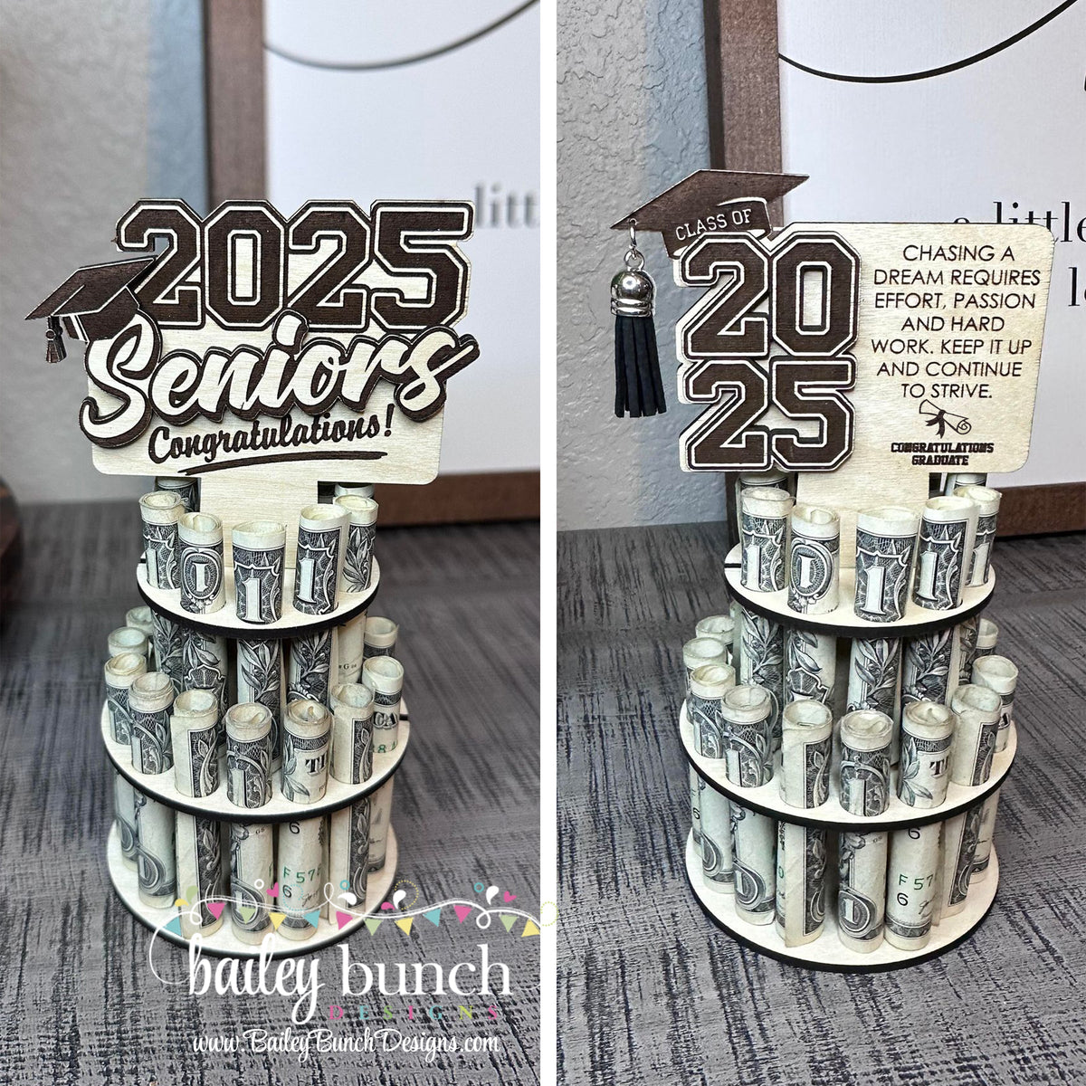 Class Of 2025 Graduation Money Cake Kit - Decorations, Centerpieces & Cash Holder Gift