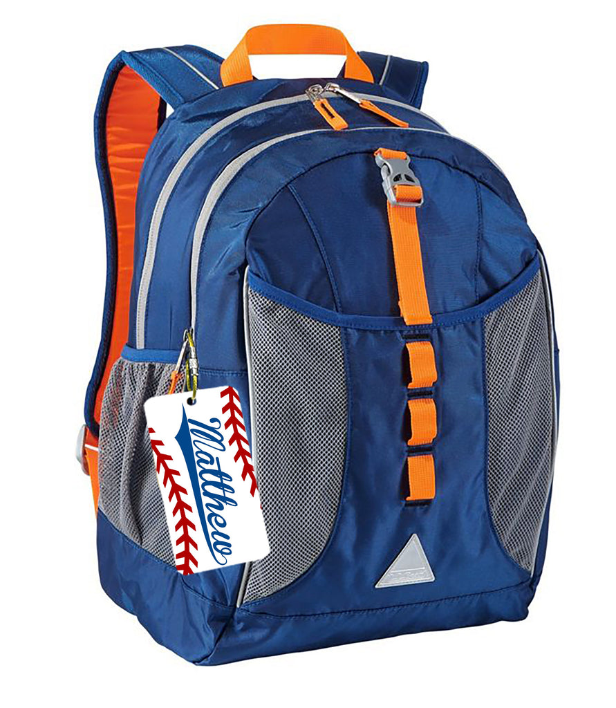 School Backpack Name Tags BASEBALL TAGBASEBALL0520
