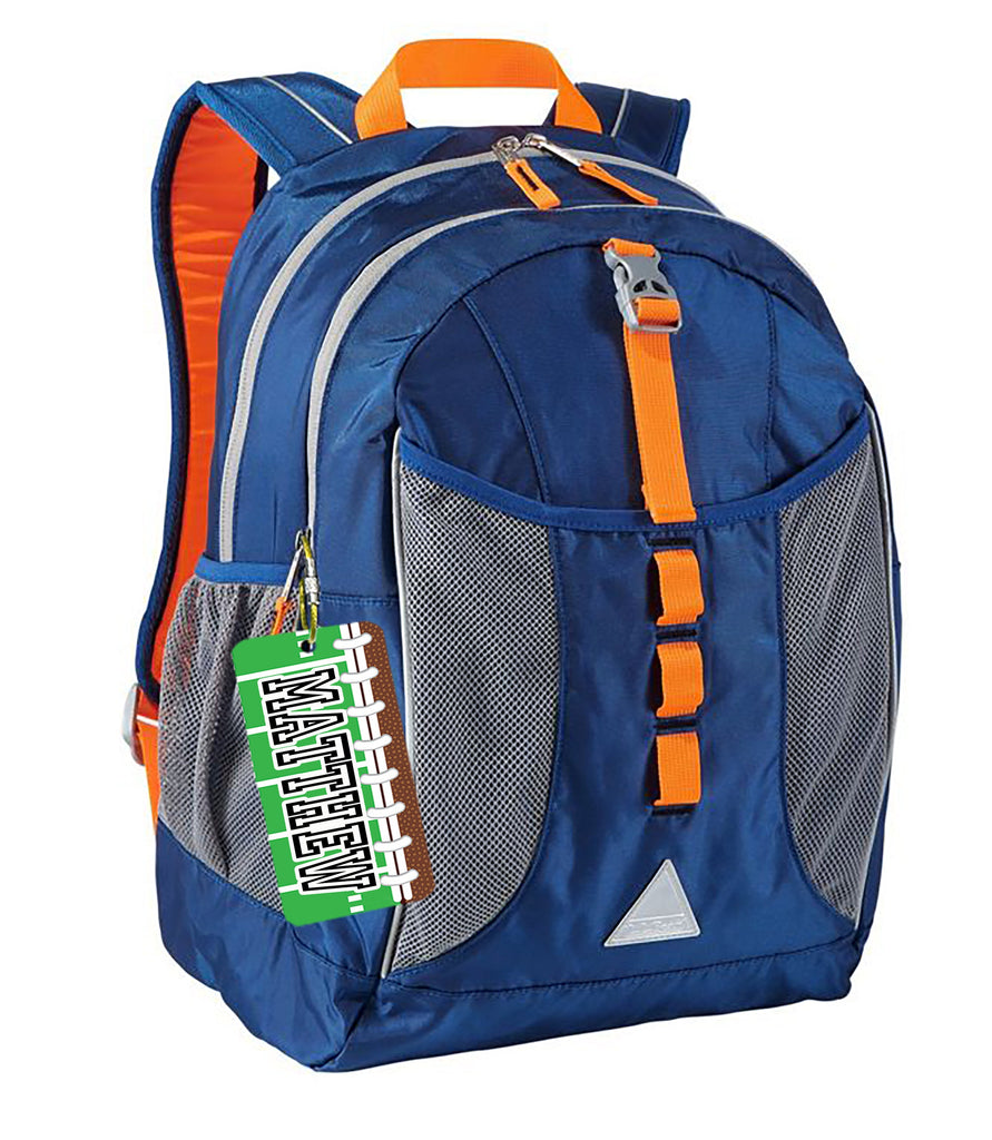 School Backpack Name Tags FOOTBALL TAGFOOTBALL0520