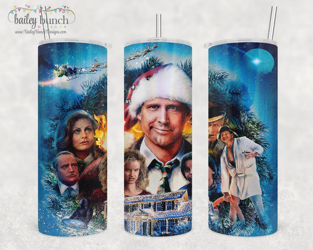 Christmas Vacation Sky Shimmer Glitter Tumbler TUMBLEGRISWOLD30520