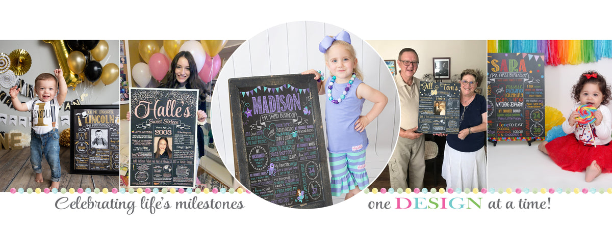Bailey Bunch Designs | Best Milestone Chalkboards & Personalized Gifts