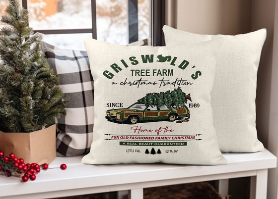 Griswold Tree Farm Christmas THROW PILLOW PILLOWFARM0520