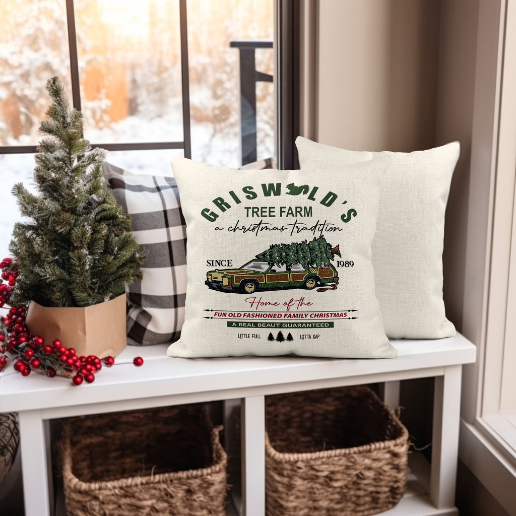 Griswold Tree Farm Christmas THROW PILLOW PILLOWFARM0520