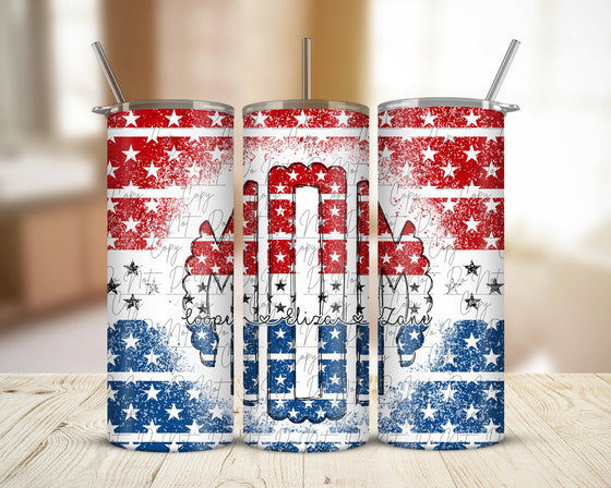 Patriotic MOM Shimmer Stars Glitter Tumbler TUMMOMFLAG20520