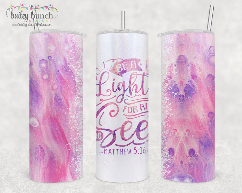 Be the Light Shimmer Glitter Tumbler TUMBLIGHT0520