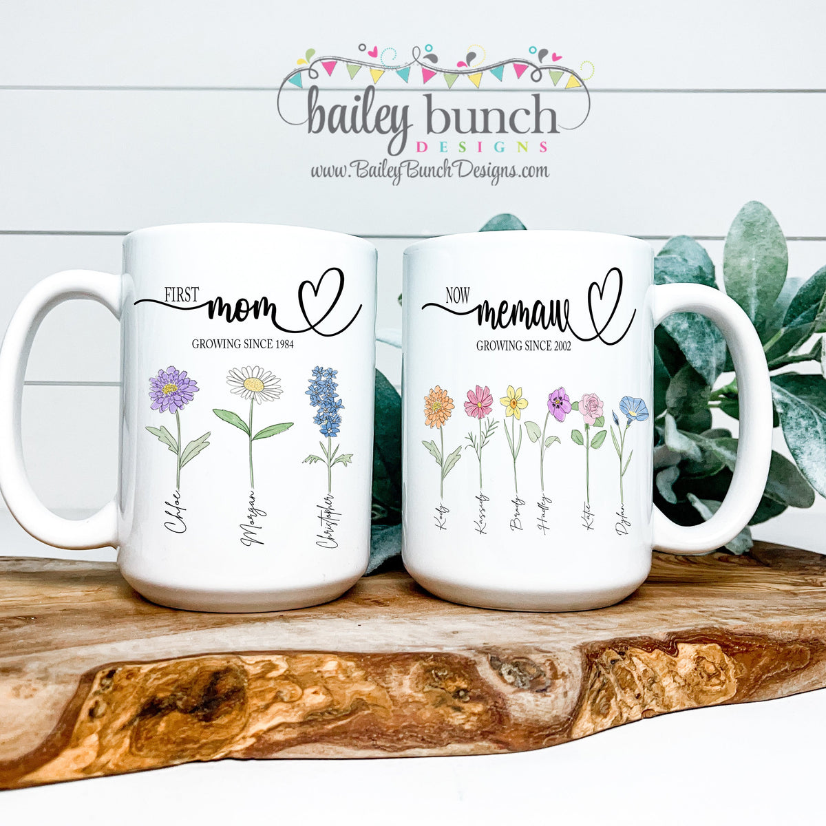 Birth Flower First Mom now Grandma Mother's Day Mug BIRTHFLOWERMUG2052 ...