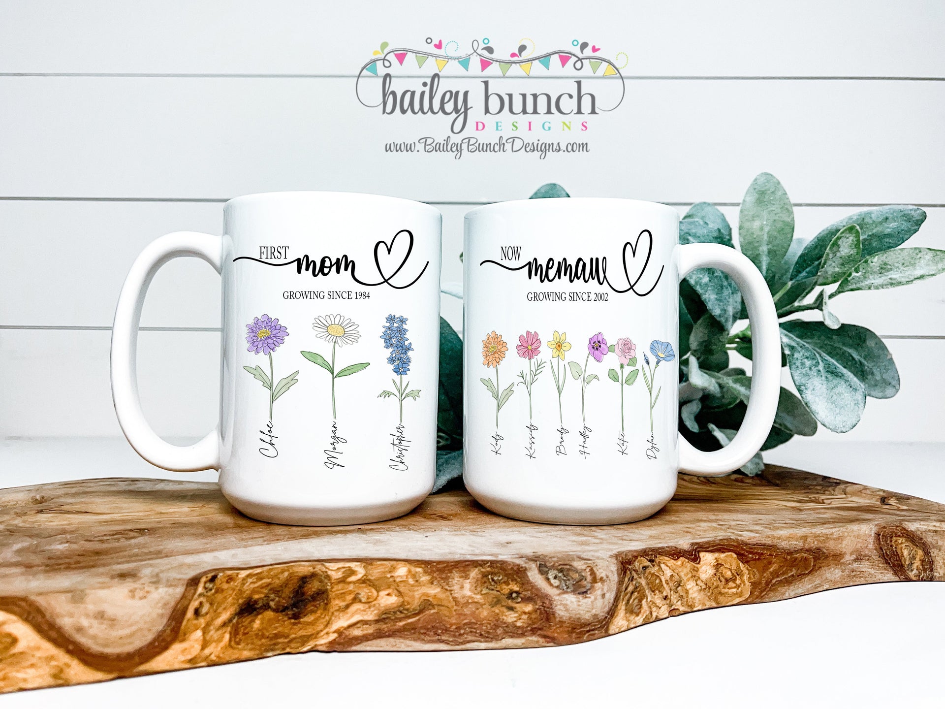 Birth Flower First Mom now Grandma Mother's Day Mug BIRTHFLOWERMUG20520