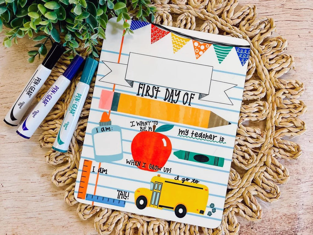 First & Last Day of School Dry Double Sided Erase Boards SCHOOLF0520
