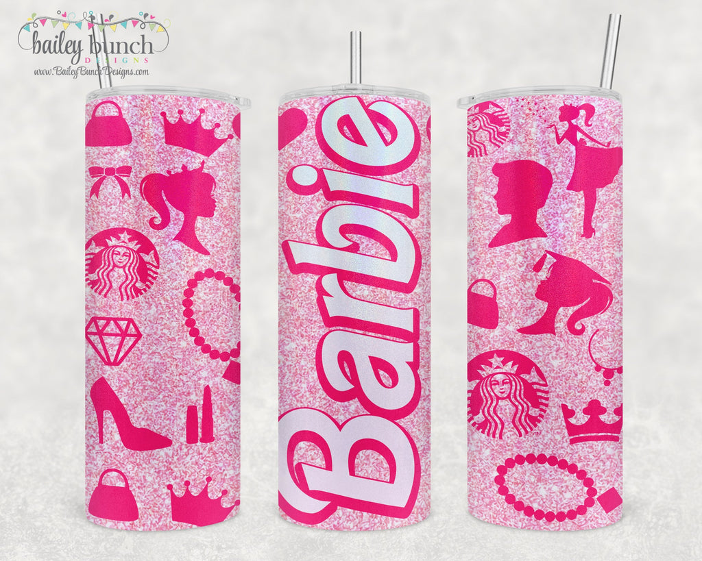 Barbie Pink Shimmer Glitter Tumbler TUMBBARBIE0520