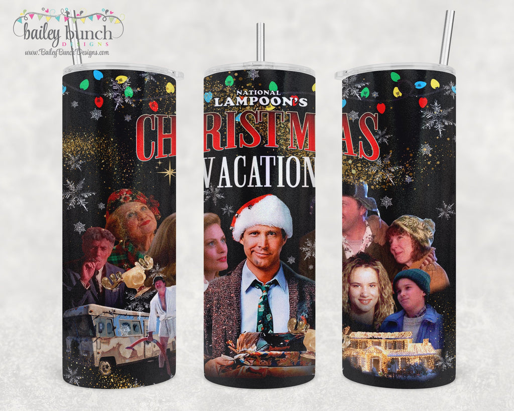 Griswold Christmas Vacation Shimmer Glitter Tumbler TUMBLEGRISWOLDB0520