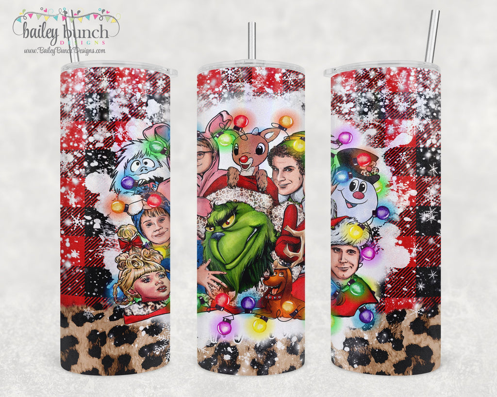 Christmas Movies Christmas Friends Shimmer Glitter Tumbler TUMBFRB0520