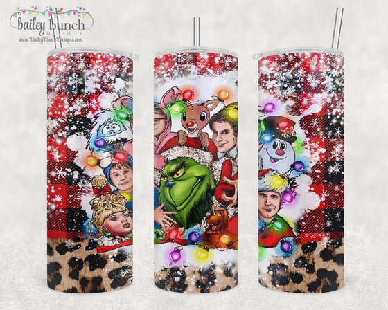 Christmas Movies Christmas Friends Shimmer Glitter Tumbler TUMBFRB0520