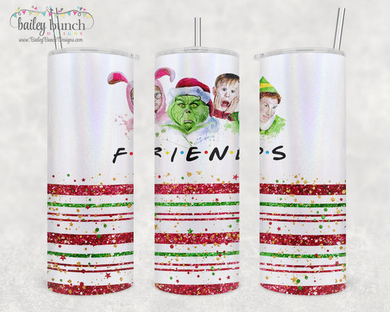 Christmas Movies Boys of Christmas Shimmer Glitter Tumbler TUMBFRI0520