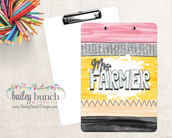 Teacher Pencil Personalized Clipboard Teacher Appreciation CLIPP0520