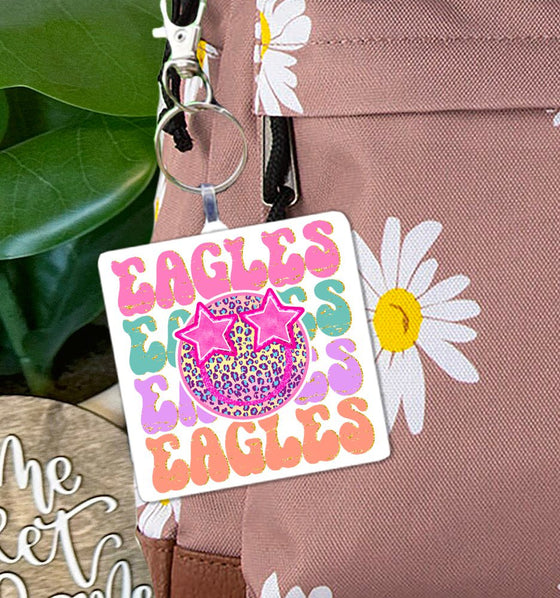 Eagles Bag Tag Charm CHARMEAGLEPINK0520