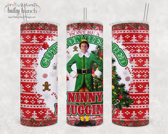 Christmas ELF Buddy Cottonheaded Ninny Muggins Shimmer Glitter Tumbler TUMBELFMUGGINS0520