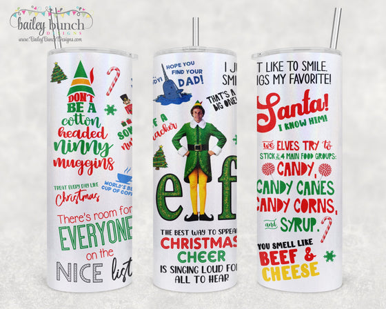 Christmas ELF Shimmer Glitter Tumbler TUMBELF0520