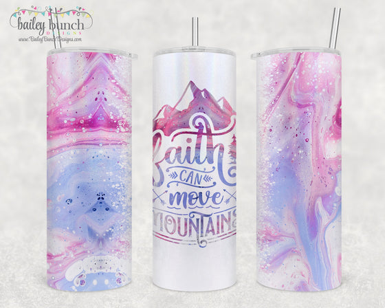 Faith Can Move Mountains Shimmer Glitter Tumbler TUMBFAITH0520