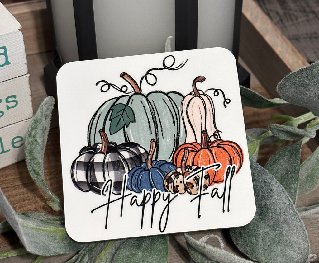 FALL COASTER SET PUMPKINS Leopard Set COASTFALL0520