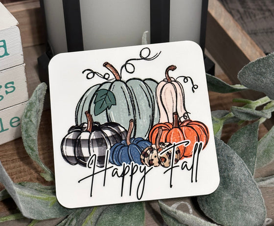 FALL COASTER SET PUMPKINS Leopard Set COASTFALL0520
