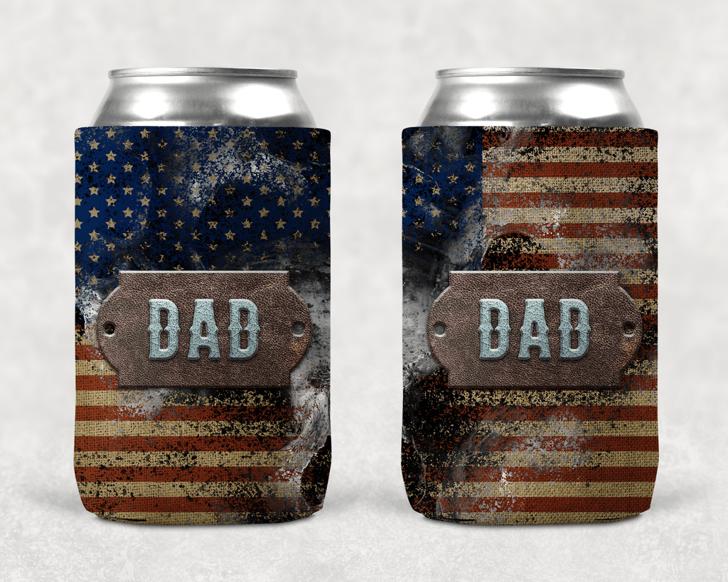 Father's Day DAD Flag Koozie FKOOZIE0520