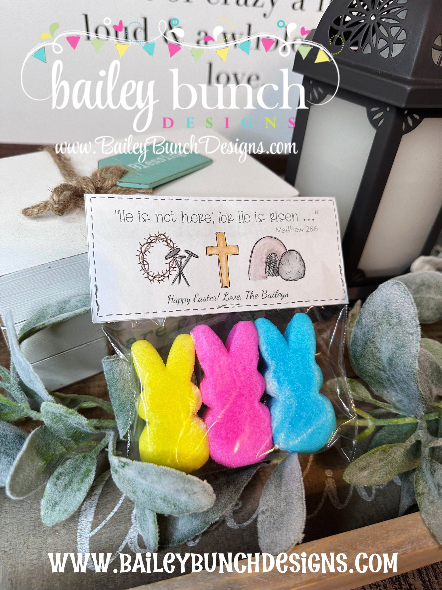 easter-he-is-risen-tell-your-peeps-easter-treat-bag-toppers-idjesuspee-bailey-bunch-designs for Treats For My Peeps Free Printable Easter He is Risen Tell Your Peeps Easter Treat Bag Toppers IDJESUSPEE – Bailey Bunch Designs for Treats For My Peeps Free Printable