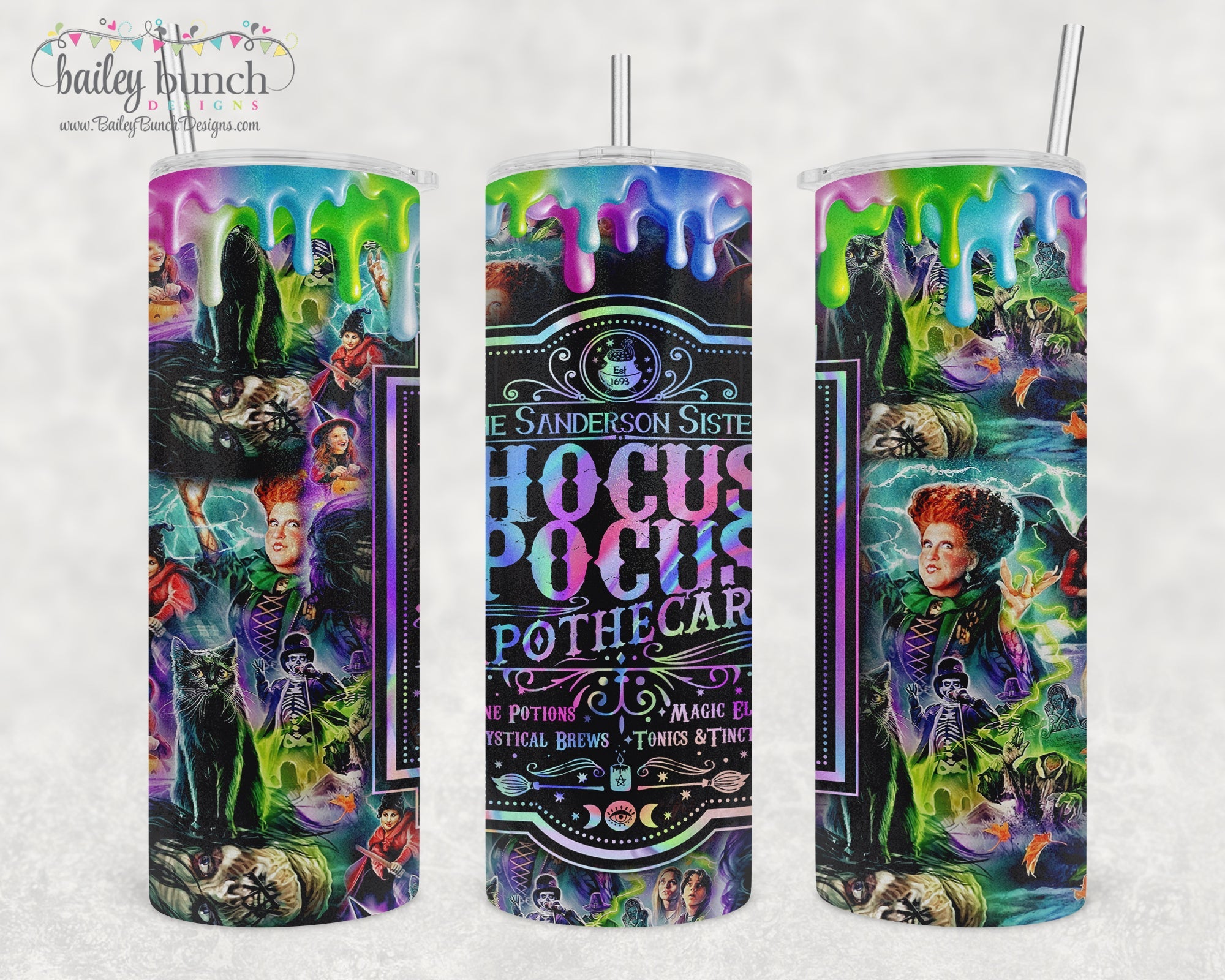 Hocus Pocus Halloween Shimmer Glitter Tumbler TUMBPOCUS30520