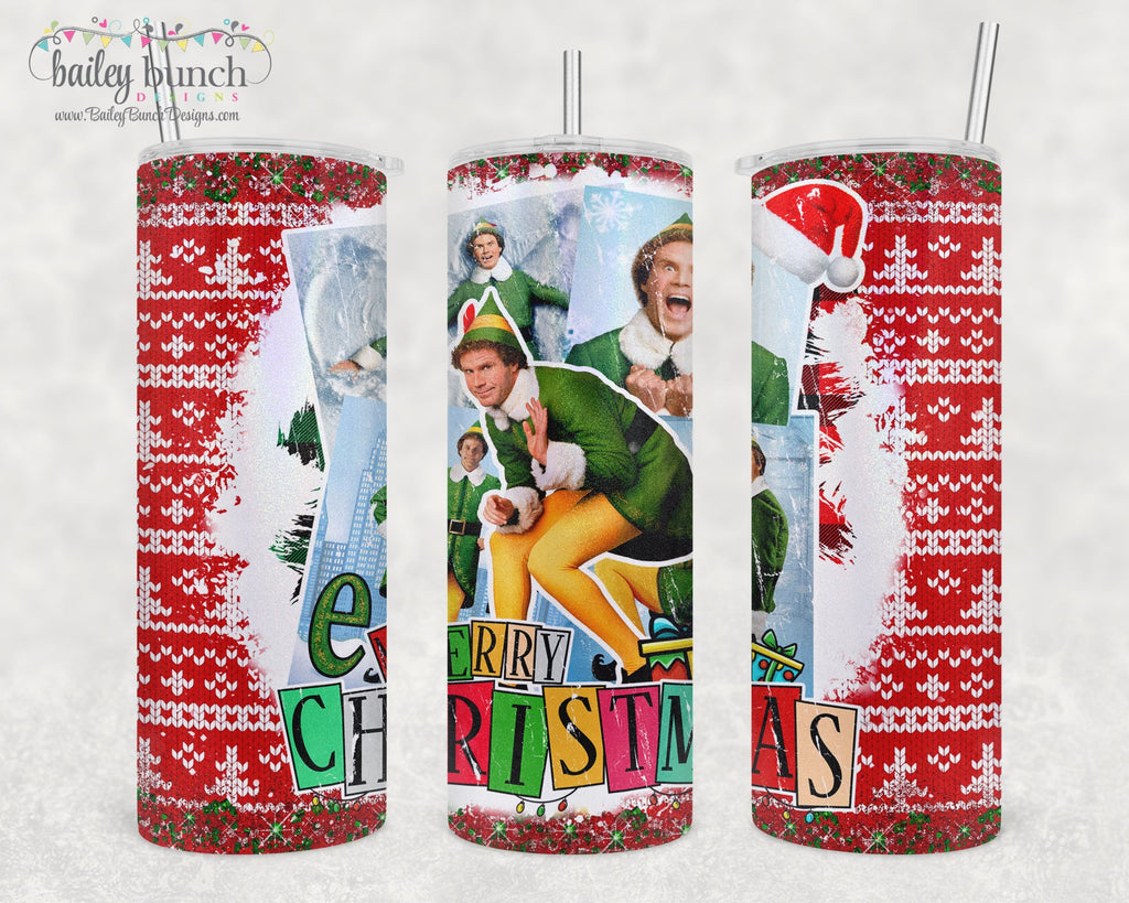 Christmas ELF Buddy Shimmer Glitter Tumbler TUMBELFBUD20520