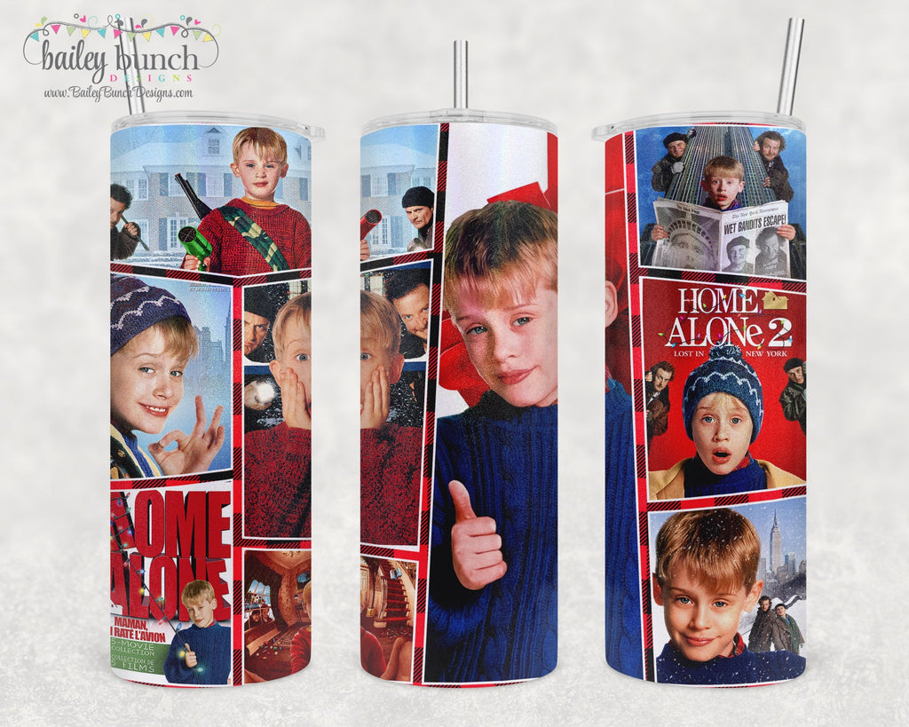 Home Alone Christmas Movie Shimmer Glitter Tumbler TUMBHOME20520
