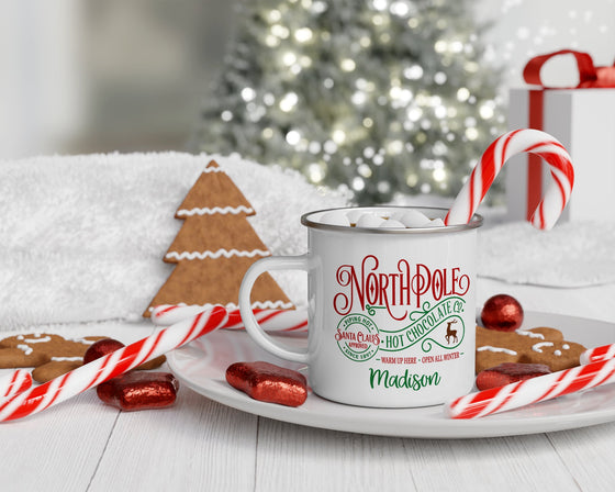 North Pole Hot Chocolate ENAMEL MUG - 12OZ MUGHC0520