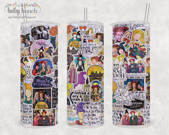 Hocus Pocus Halloween Shimmer Glitter Tumbler TUMBWITCH0520