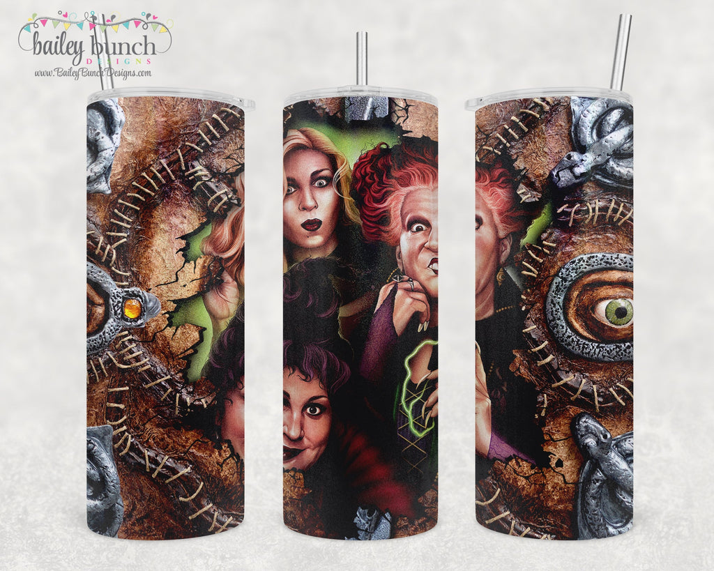 Hocus Pocus Book Halloween Shimmer Glitter Tumbler TUMBSANDERSON0520