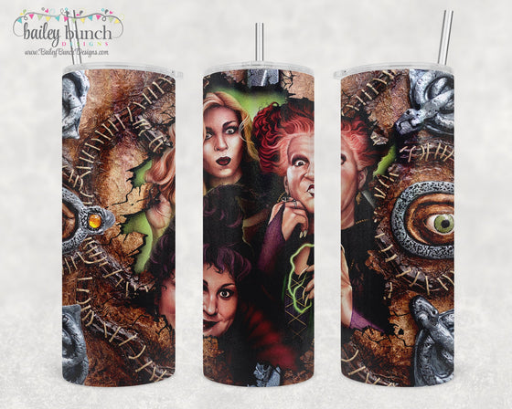 Hocus Pocus Book Halloween Shimmer Glitter Tumbler TUMBSANDERSON0520
