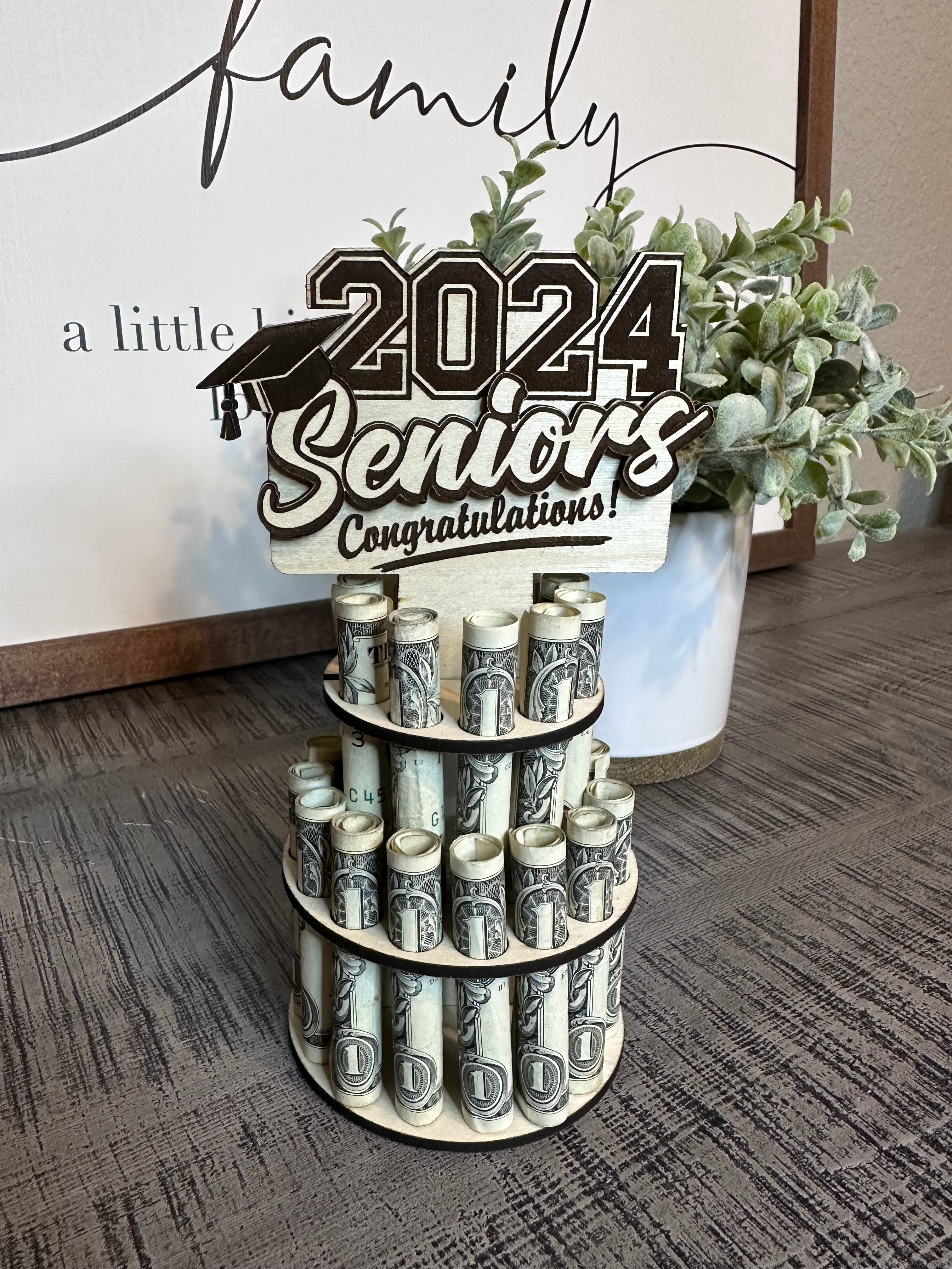 Graduation Gift Money Cake, Senior Graduation 2024 Money Holder Engr