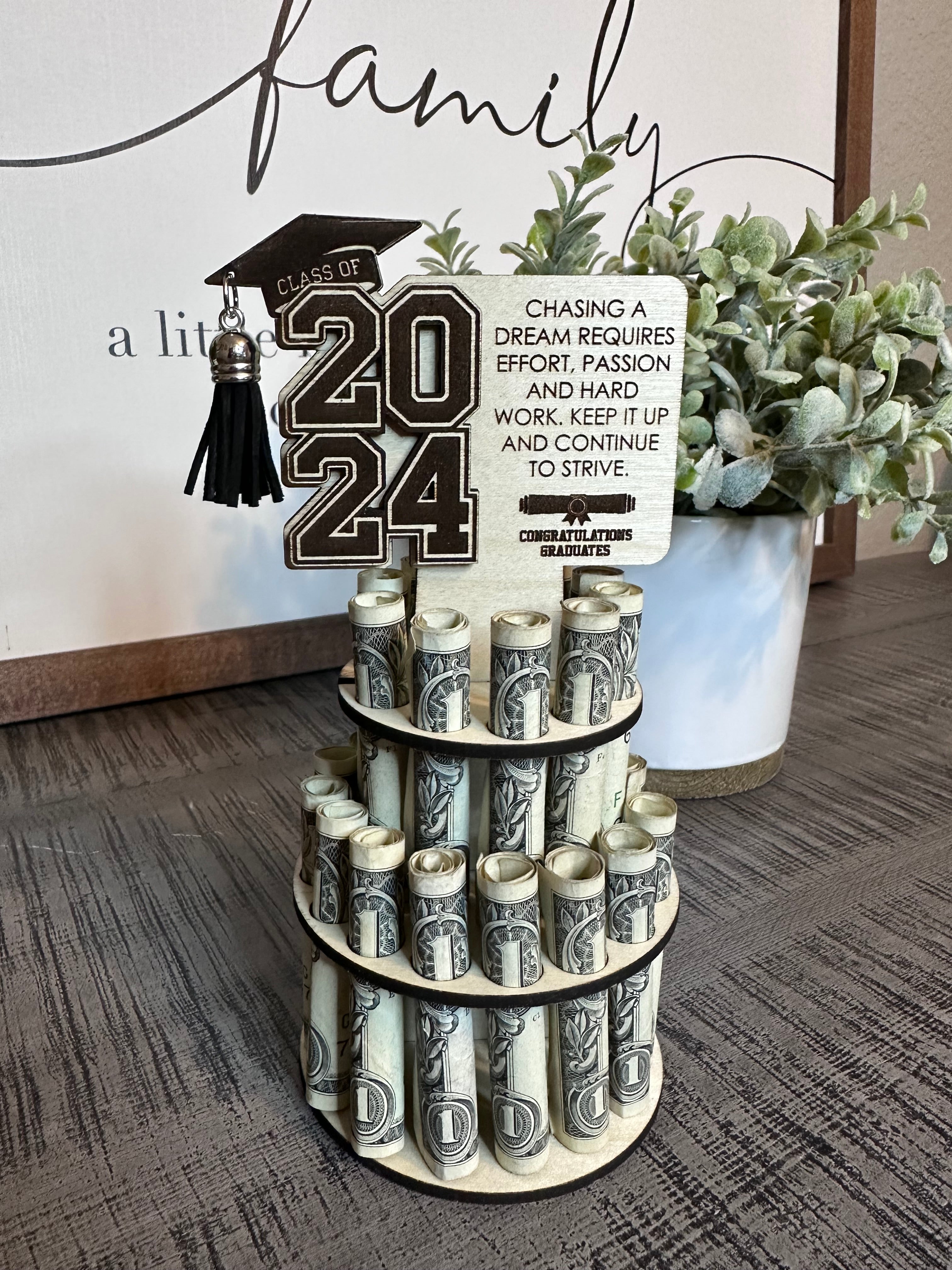 Graduation Gift Money Cake, Senior Graduation 2024 Money Holder Engr