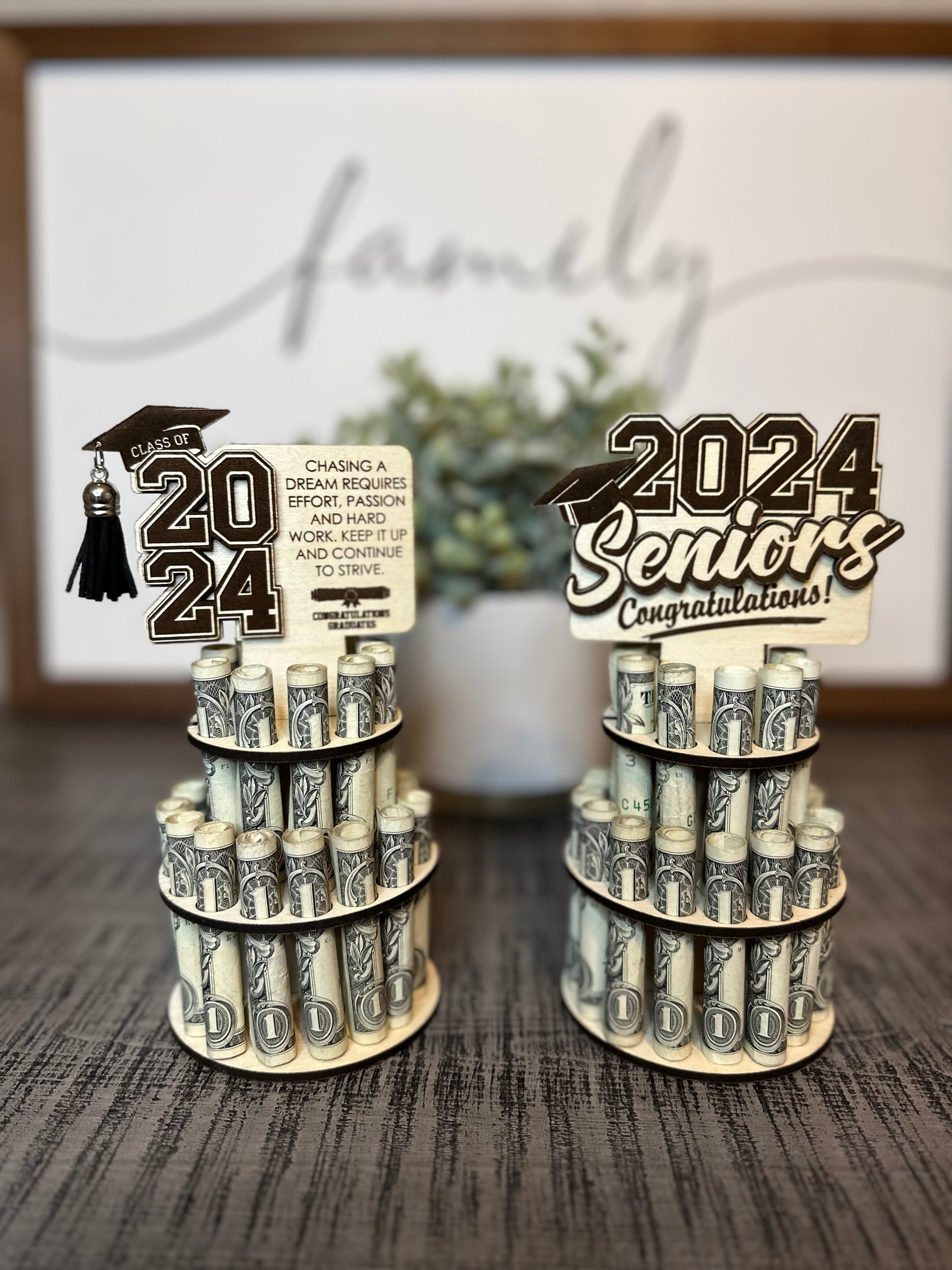 Graduation Gift Money Cake, Senior Graduation 2024 Money Holder - Engr –  Bailey Bunch Designs
