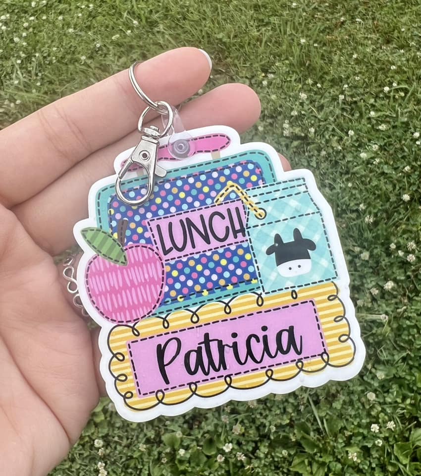School Lunchbox Name Tags TAGBLUE0520
