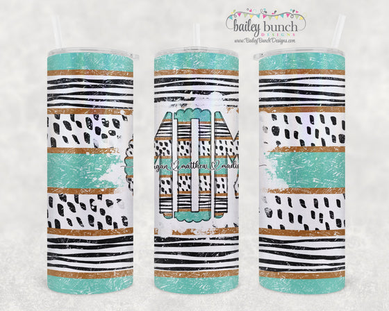 MINT BOHO MOM Shimmer Glitter Tumbler TUMBOHOM20520