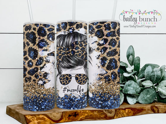 #MOMLIFE Leopard Shimmer Glitter Tumbler TUMBML0520