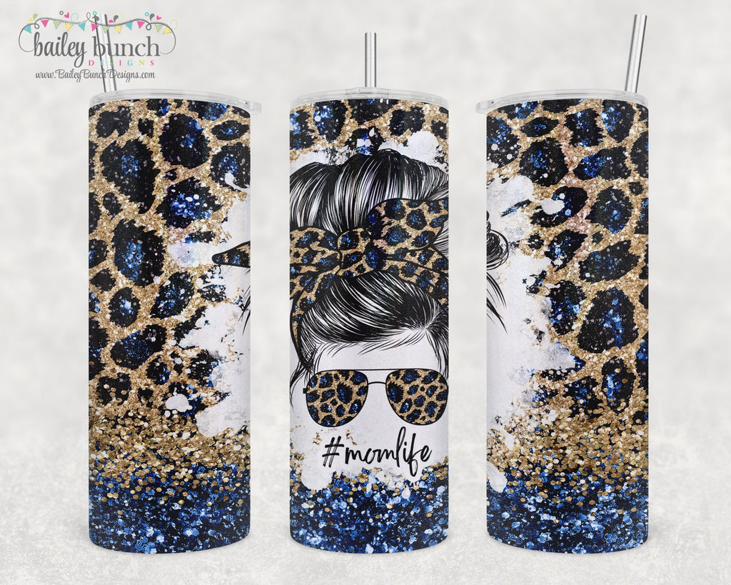 #MOMLIFE Leopard Shimmer Glitter Tumbler TUMBML0520