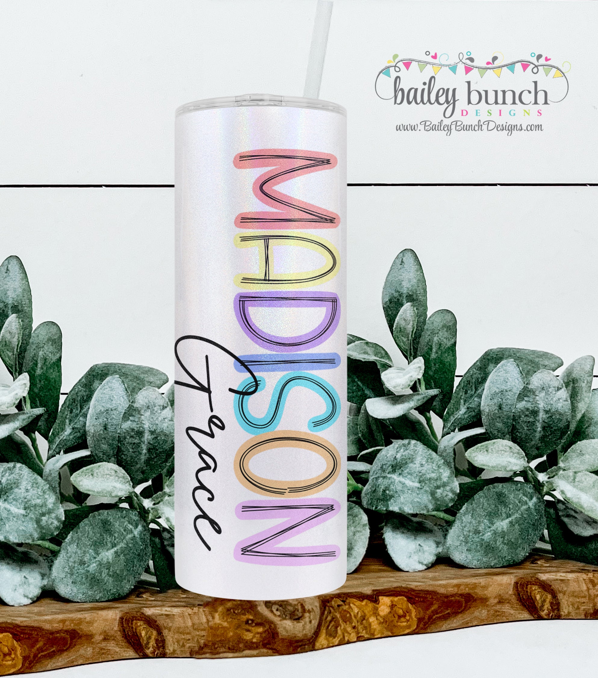 Doodle Name Shimmer Glitter Tumbler TUMBDOODLE0520 – Bailey Bunch