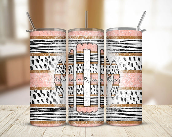 PINK BOHO MOM Shimmer Glitter Tumbler TUMBOHO20520