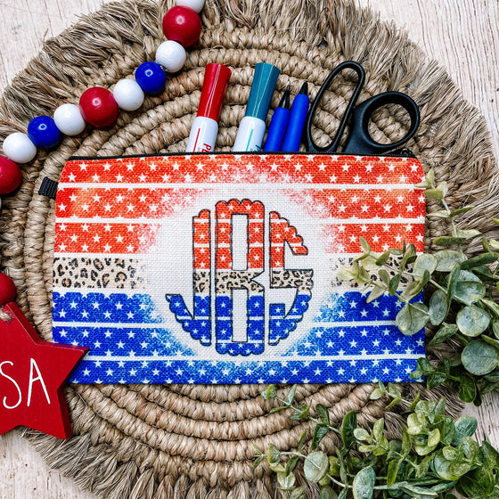 Patriotic Pencil / Cosmetic Bag FLAGBAG0520
