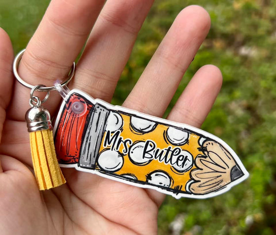 Teacher Pencil Keychain KEYTEACH0520