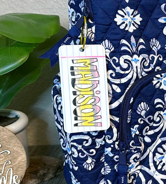School Backpack Name Tags TAGPAPER0520