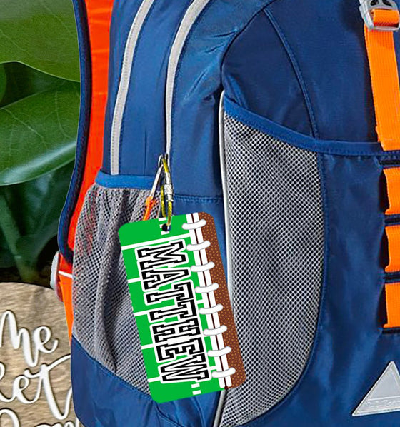 School Backpack Name Tags FOOTBALL TAGFOOTBALL0520