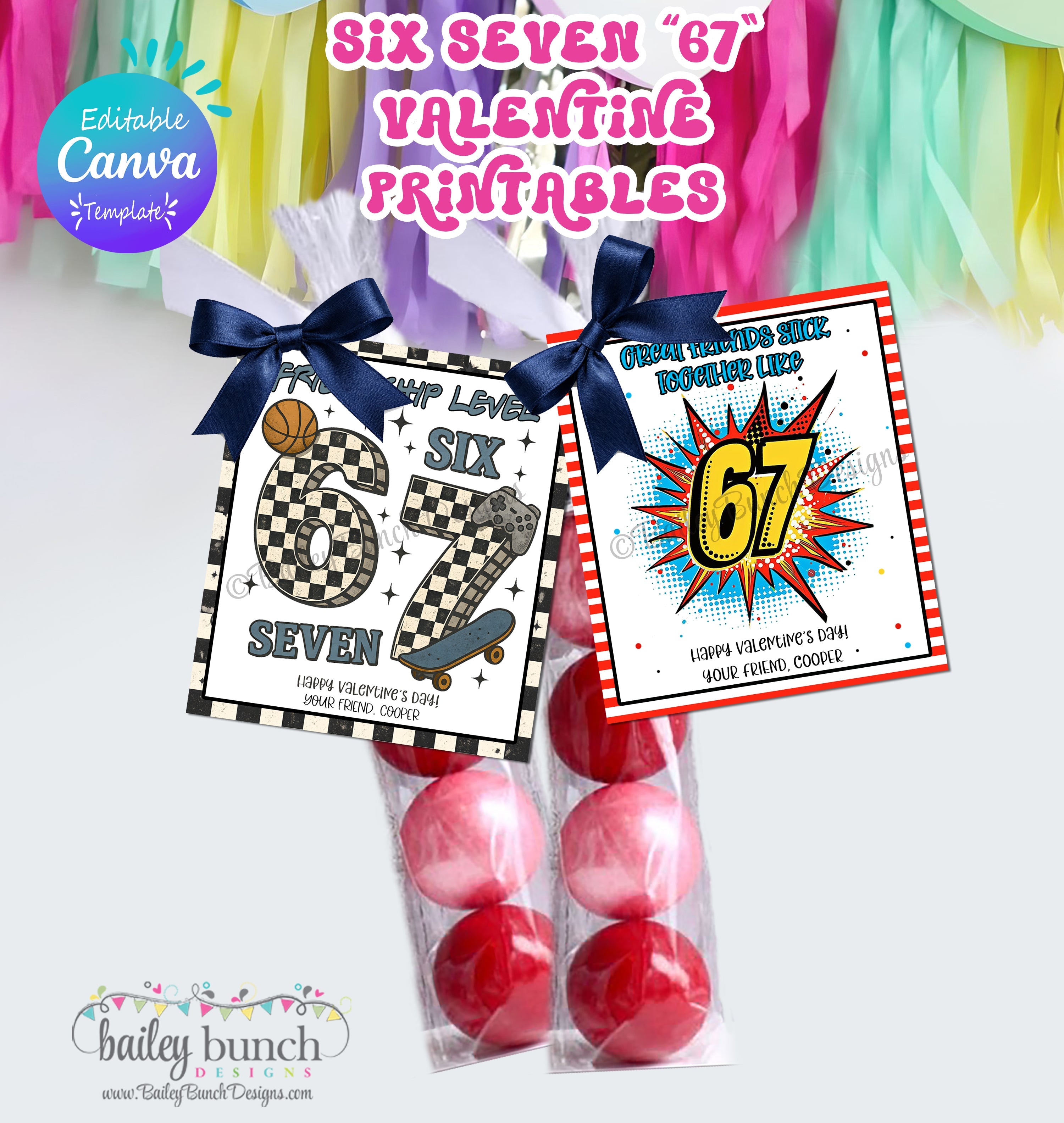 Trendy Sixty Seven Valentine Cards Gaming Reference Digital Template Boy Themed Design Camo Pattern School Classroom Exchange Printable Format Editable Template Customizable Options Multiple Design Choices February Celebration Kids