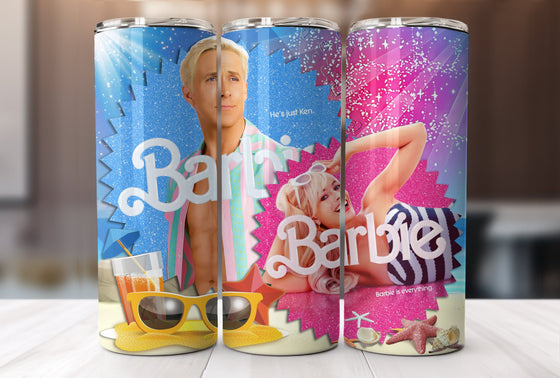 Barbie Shimmer Glitter Tumbler TUMBBARBIB0520