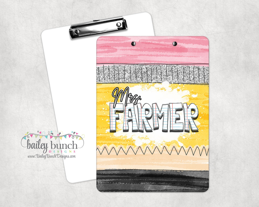 Teacher Pencil Personalized Clipboard Teacher Appreciation CLIPP0520