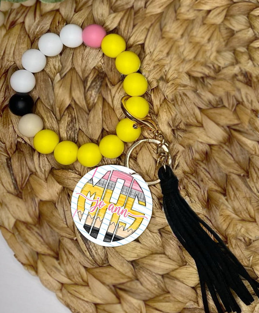 Teacher Silicone Wristlet Keychain TWRIST0520